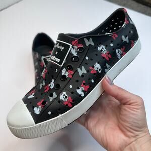 Native x Disney Black Minnie Mouse Jefferson Slip Ons